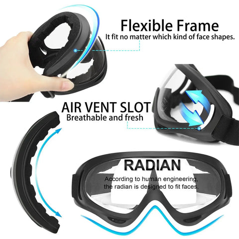 Dope 2 Pack Kiddo Protective Eyewear With Killer Wind Blocking Frame And Ultra Comfy Foam Cushions For Foam Blaster Nerf Games Clear Lens Safety Goggles With Adjustable Strap