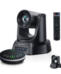 4K AI Auto Tracking PTZ Conference Camera System with Bluetooth Speakerphone, Microphone, 20X Zoom, Remote Control
