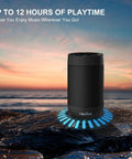 Portable Bluetooth Speaker With Wireless Stereo Pairing And Built In Mic, 360 Degree HD Sound, IP65 Waterproof on rocks