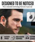 Man wearing Wireless Shooting Ear Protection Earplugs With Bluetooth Hearing Protection Earbuds for Noise Reduction