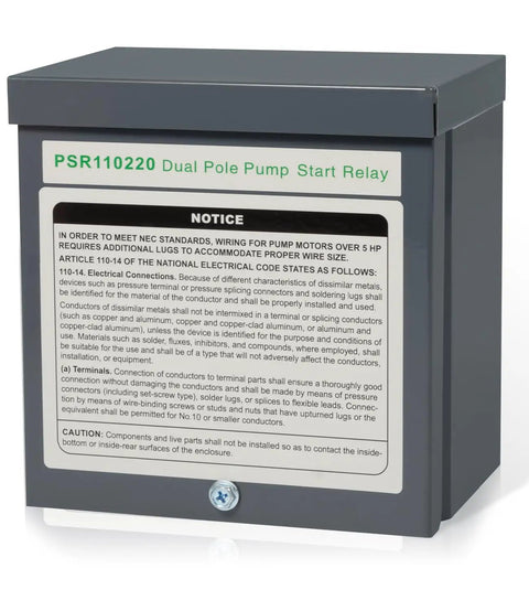 Universal Dual Pole Pump Start Relay 110V 220V Replacement For Irrigation Systems And Water Pumps 24 VAC Compatible PSR110220