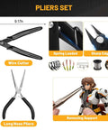 Ultimate All In One 63 Piece 3D Printing Tool Kit pliers set showing wire cutter, long nose pliers, and support removal