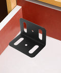Heavy Duty L Shape Shelf Brackets for Wood Shelves Right Angle Corner Brackets black metal support in corner