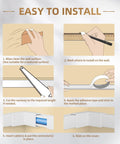 Installation steps for One Cord Wire Hider For Walls 142 Inch Paintable Cable Cover Raceway White With Easy Install for TV cables.