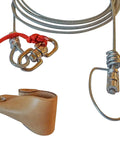 Beefed Up Poultry Tie Cord Tether Pack Two with 8 Inch Steel Vinyl Coated Cable and Leather Comfort Swivel