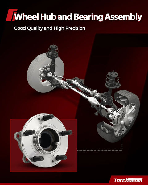Beefy Rear Wheel Hub Bearing Assembly 512370 Compatible With 2007 2014 Toyota Yaris, 2012 2019 Prius C, And 2013 Scion iQ