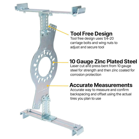Premium Class Wheel Fitment Simulator And Tire Rim Spacer Gauge Backspacing Measuring Tool Engineered For Custom Vehicle Clearance Plus Real Rig Full Build Mods