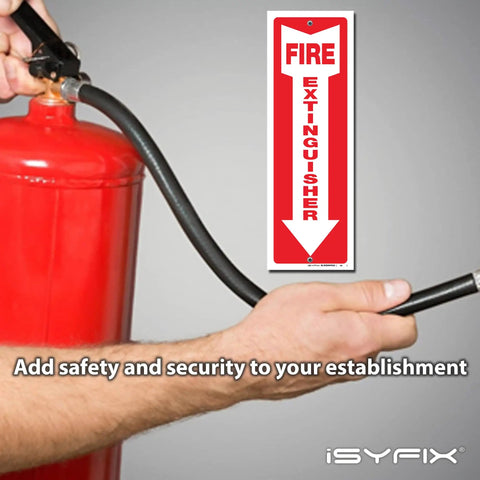 Wide Angle High Visibility Fire Extinguisher Location Signs Four By Twelve Inch Safety Decals Five Pack Straight Up Must Haves For Swift Emergency Response And Workplace Compliance