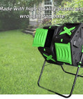 37 Gallon Dual Chamber Compost Tumbler With Sliding Doors For Outdoor Gardens Built Tough Rotating Bin With Metal Base