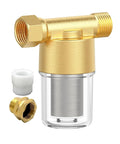 XZ03 Reusable Brass Sediment Filter, 40 Micron Water Filtration System For Washing Machines, Heaters, Showers And Camping with parts