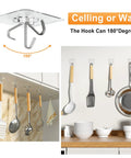 Heavy Duty Adhesive Hooks 12 Pack Holds Up To 13 Lbs Each Waterproof No Nail Wall Hangers for Kitchen utensils on wall