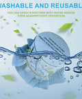 8 Pack Reusable Wet Dry Vac Disc Filters With Retaining Bands submerged in water showing washable and reusable feature