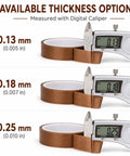Available thickness options for Heavy Duty PTFE Fiberglass Adhesive Tape For Heat Sealers, showing 0.13mm, 0.18mm, 0.25mm.
