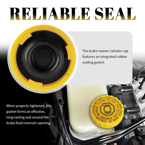 Brake Fluid Cap Replacement Master Cylinder Cap OEM 4683656AB Compatible With Chrysler Aspen Dodge Charger cap close-up