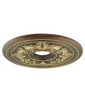 Traditional Ceiling Medallion Hand Applied Palatial Bronze With Gilded Accents 22.5 Inch Diameter 1.5 Inch Thick Classic Ornate Decor