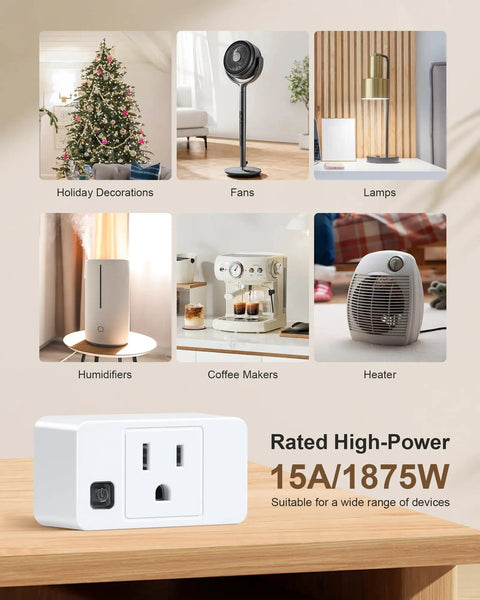 Remote Control Outlet Kit With 200-Ft Long-Range Wireless Light Switch suitable for various home devices like lamps and heaters