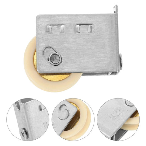 Built Like A Tank Stainless Steel Sliding Door Roller With Silky Smooth Track Guide And Zero Hassle Install Pulley Wheel close-up view