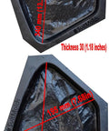 Concrete Molds 6 Piece DIY Plastic Molds Set for flagstone paving, black ABS plastic with textured surface, dimensions shown