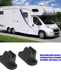 2X T Shape Door Retainer Kit Black Plastic Door Stop Catch Holder Set For Camper RV Motorhome Caravan Campervans Easy Install Durable Exterior Door And Locker Support