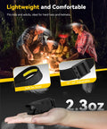 People using Rechargeable Headlamps With Red Light And 230 Degree Ultra Wide Beam, 7 Modes For All Day Brightness at campfire