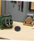 Six Pack Nylon Polishing Wheels Made For Smooth Finish Grinding Projects With 75mm Size And 10mm Hole For Auto Detailing Home Workshop And Stone Marble Jobs Plus Sanding Abrasive Discs Ready To Roll on a workbench with tools.