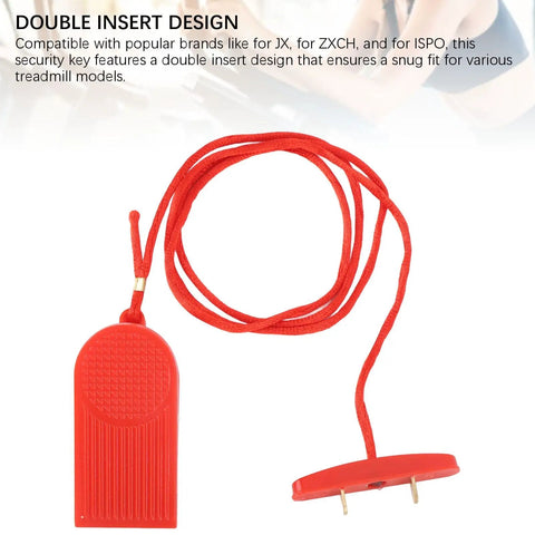 Must Have Magnetic Treadmill Safety Key With Double Insert Design Easy Fit Emergency Stop Key Compatible With JX ZXCH ISPO