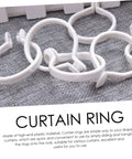 60 Pack Plastic Circular Curtain Rings For Rods With Smooth Glide No Burr, detailed view on grey surface