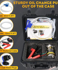 Electric Oil Extractor Pump 12V 24V High Power 100W Copper Motor with Long 59 Inch Hose in protective case