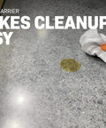 Heavy Duty Penetrating Concrete Sealer And Ultra Concentrate Water Oil Salt Repellent applied to concrete for easy cleanup.
