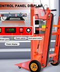 Control panel display of Heavy Duty Electric Stair Climbing Dolly With Extended Tracks for easy load hauling.