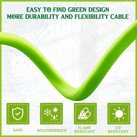 Heavy Duty 20 Ft Welder Extension Cord 50 Amp 6 AWG NEMA 6 50P To 6 50R 250V Welding Cable ETL Listed Low Voltage Drop Ideal For Continuous Duty Machines And Heavy Welders, green cable