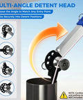 Multi-angle detent head of Drill Powered Wire Tugger for One-Man Job, 1000 Lb Peak Pulling Force, shown locking in place.