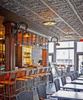 Restaurant interior with Dope 2x2 PVC Ceiling Tile Set For Easy Makeover Lay In Or Glue Up 10 Piece Pack Covers 40 Sq Ft Patina Finish