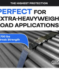 Beefed-Up Heavy Duty Steel Strapping Kit With 3/4 Inch By 300 Foot Coil, 1700 Lbs Break Strength, securing pipes