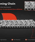 Engine Timing Chain Kit With Tensioner For OHV V8 Engines 4.3L 4.8L 5.3L 6.0L 6.2L Direct Fit Compatible With Chevy GMC Hummer
