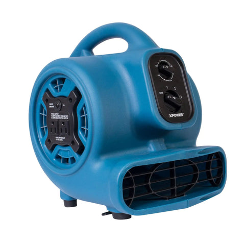 Powerful Quarter HP Centrifugal Air Mover Beast Delivers 925 CFM To Dry Carpets, Floors, Upholstery Fast, compact blue design