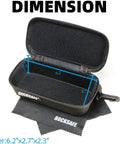 Dimensions of Large EVA Safety Glasses Case With Reinforced Belt Clip Pack Of 2 Semi Hard Shell Eyewear Protection Storage