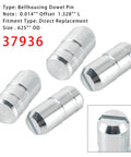 4-Piece Bellhousing Dowel Pin Set 0.625 OD 0.014 Offset 1.328 Inch Length Direct Replacement for Automotive Transmissions