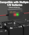 8A 12V Solar Charge Controller With Led Display IP67 Waterproof PWM Intelligent Battery Regulator for Gel AGM Lithium batteries