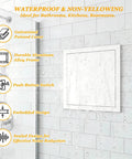 Hella Sturdy Aluminum Drywall Access Panel 16x30 Magnetic Push To Open Inspection Hatch with waterproof design and durable aluminum frame.