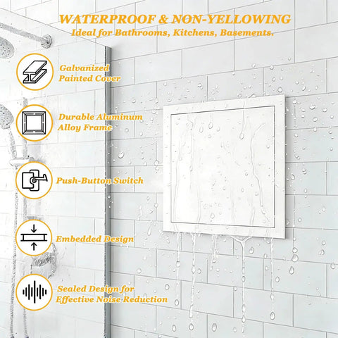 Hella Sturdy Aluminum Drywall Access Panel 16x30 Magnetic Push To Open Inspection Hatch with waterproof design and durable aluminum frame.