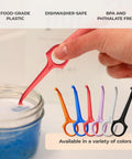 Pack Of 2 Aligner Removal Tools For Clear Aligners And Retainers Easy Grip Invisalign Remover Tool And Retainer Hook For Trays Night Guards Reusable Accessories Purple, red tool in hand
