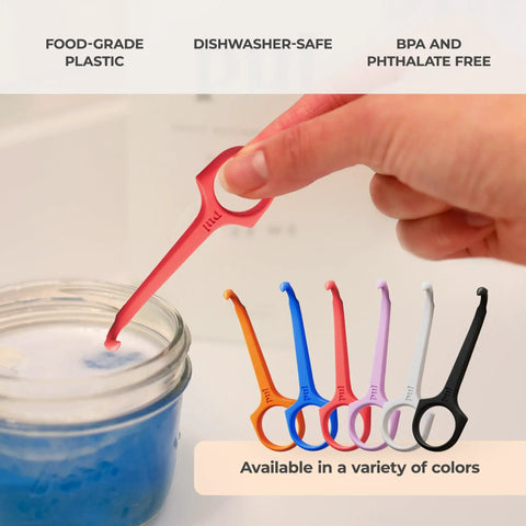 Pack Of 2 Aligner Removal Tools For Clear Aligners And Retainers Easy Grip Invisalign Remover Tool And Retainer Hook For Trays Night Guards Reusable Accessories Purple, red tool in hand