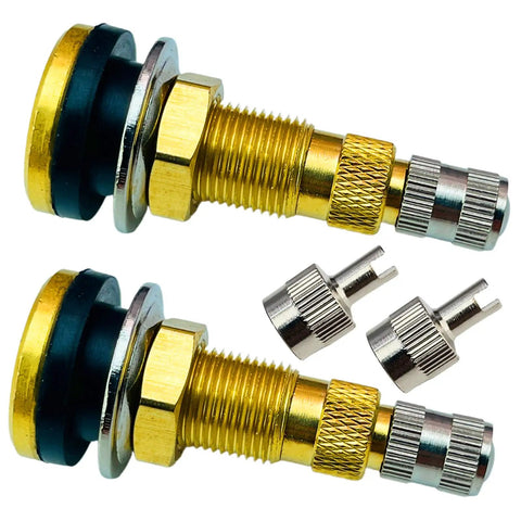 Tubeless Tire Valve Stems For Tractors And Industrial Agricultural Wheels Clamp In Liquid Ballast Valve Stems Pack Of 2 Brass