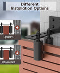 Heavy Duty Sliding Gate Roller Bracket Kit With L Rear Post Steel Bracket for Gates, wall-mounted, dual installation options