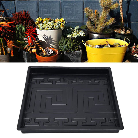 Durable Recyclable ABS Concrete Molds For DIY Projects shown beside potted garden plants