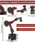 Dial Indicator With Flexible Magnetic Stand For Tight Spaces Pro Grade Dial Test Indicator Set with 0.8mm range