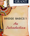 Cover of 'Bridge Basics 1: An Introduction' showing a king holding a scroll with text.