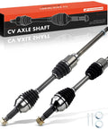 Front CV Axle Shaft Assembly Pair For Nissan Rogue AWD 2008-2013 And Rogue Select AWD 2014-2015 with packaging and nuts