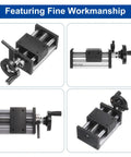Beefy 50mm Travel Manual Sliding Linear Stage With Ball Screw SFU1605 shown in various angles and installations